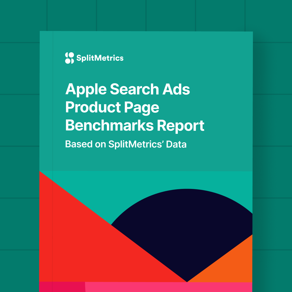 A cover of “Apple Ads Product Page Benchmarks Report”
