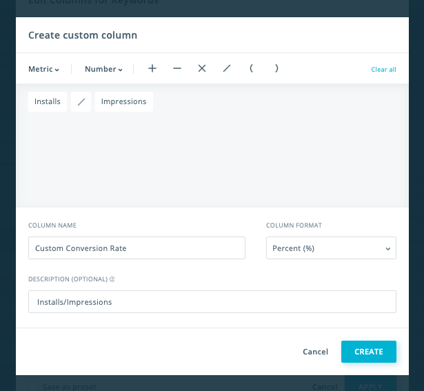 Apple Ads optimization: Custom Conversion Rate